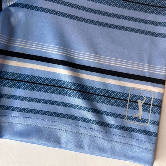 PGA Men’s Tour Pro Series Athletic Fit Golf Polo Shirt Short Sleeve Blue Size S - Picture 11 of 16